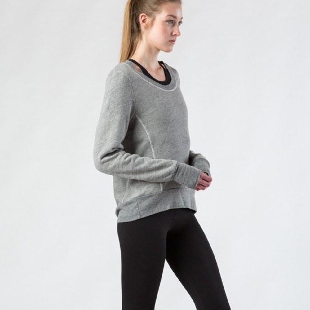 Good hYOUman Heather Grey Open-Back Sweatshirt